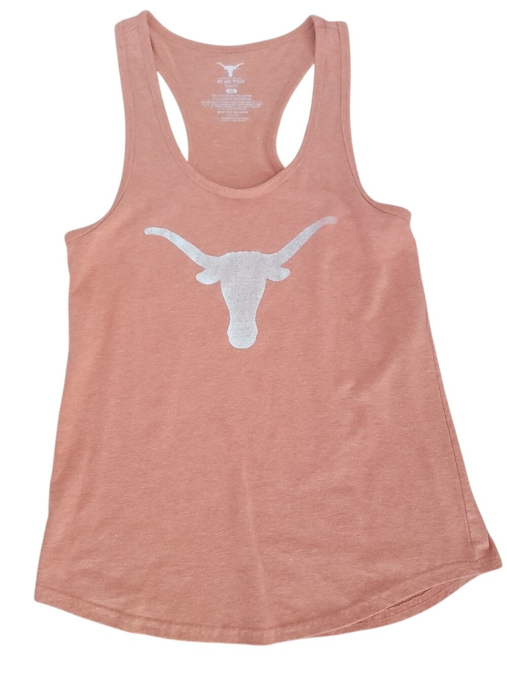 UT Austin Longhorns Women's Burnt Orange Racerback Logo Tank Size XS Game Day